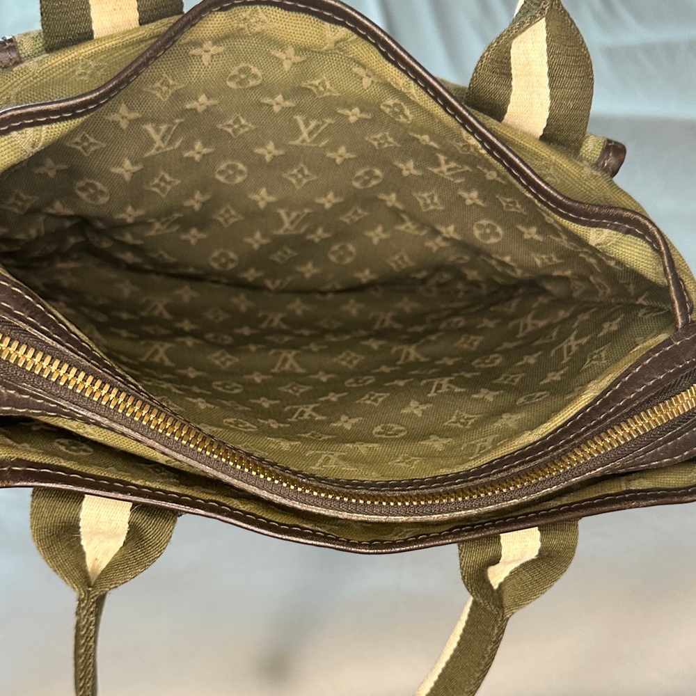 Louis Vuitton Croisette Marina PM Khaki Mini Lin Canvas Satchel - Picture 8 of 16